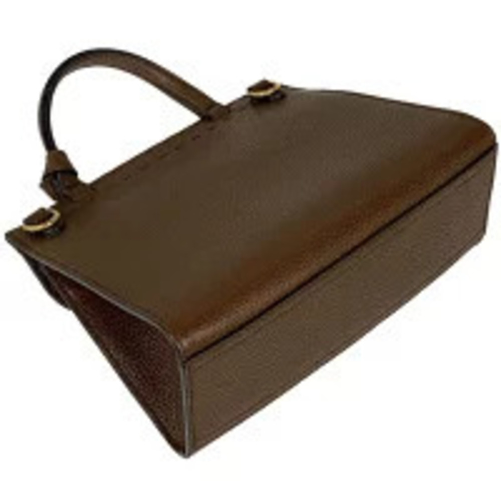 Gucci Brown Handbag GG Leather Top Handle Bag Shoulder Marmont Brown